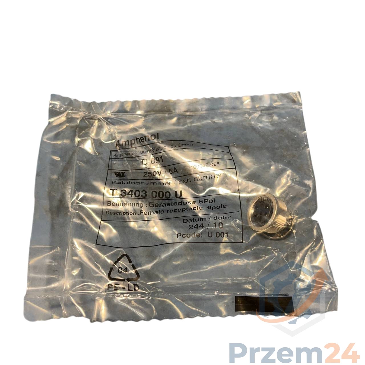 Amphenol-T-3403-000-U-Gniazdo-przyrządowe