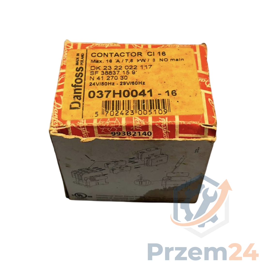 Danfoss-037H0041-Stycznik,-24V-Cewka,-16A,-3-Pole