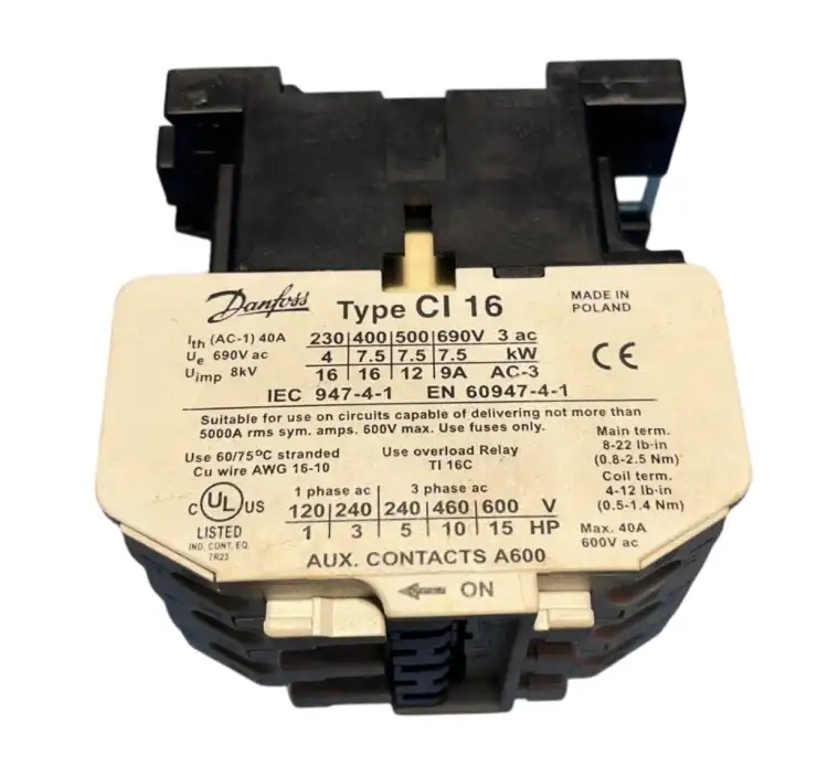 Danfoss-037H0041-Stycznik,-24V-Cewka,-16A,-3-Pole-7