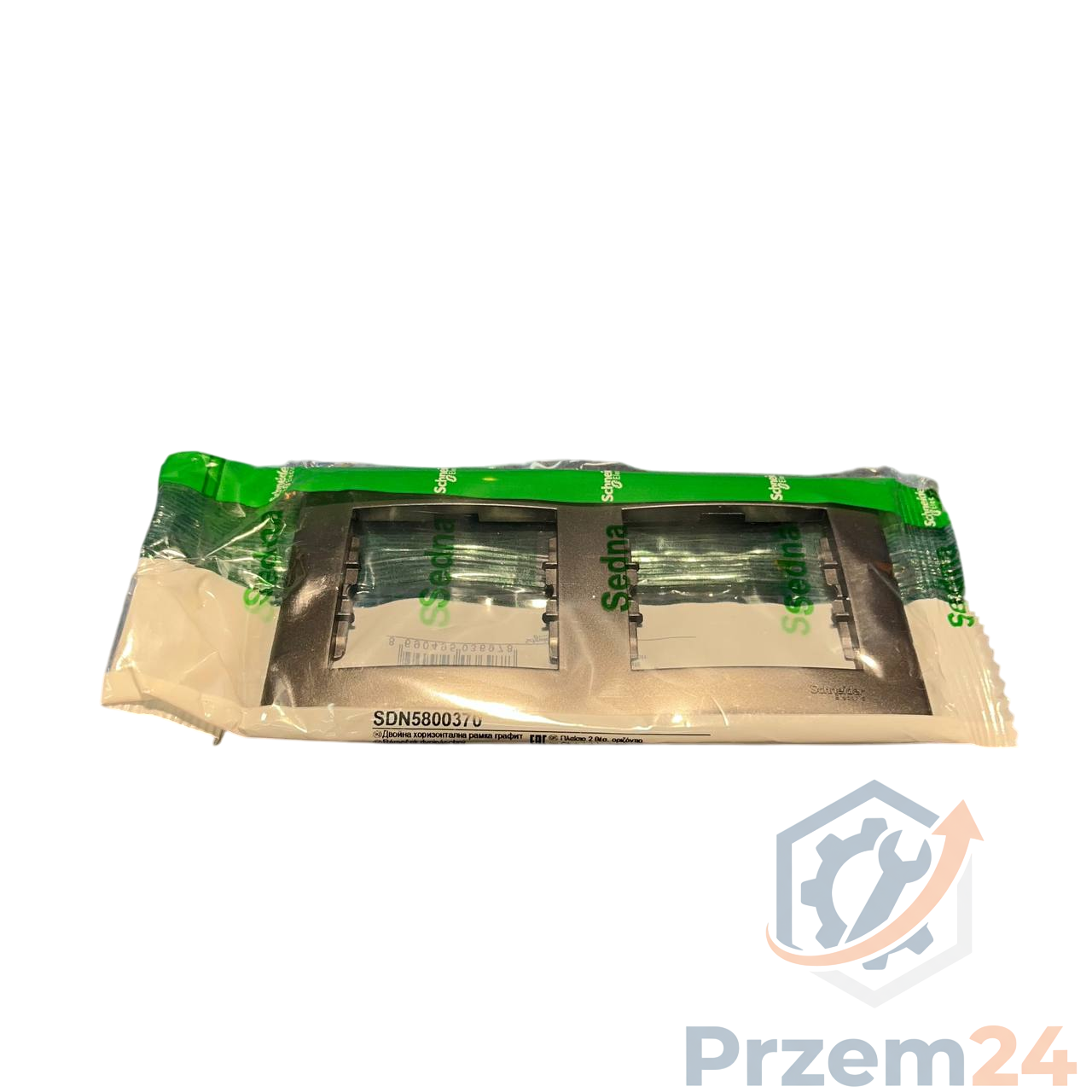 Schneider-SDN5800370-Sedna,-ramka-2krotna-pozioma,-grafit