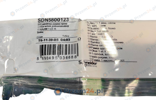 Schneider-SDN5800123-Sedna,-ramka-1krotna,-kremowa-2