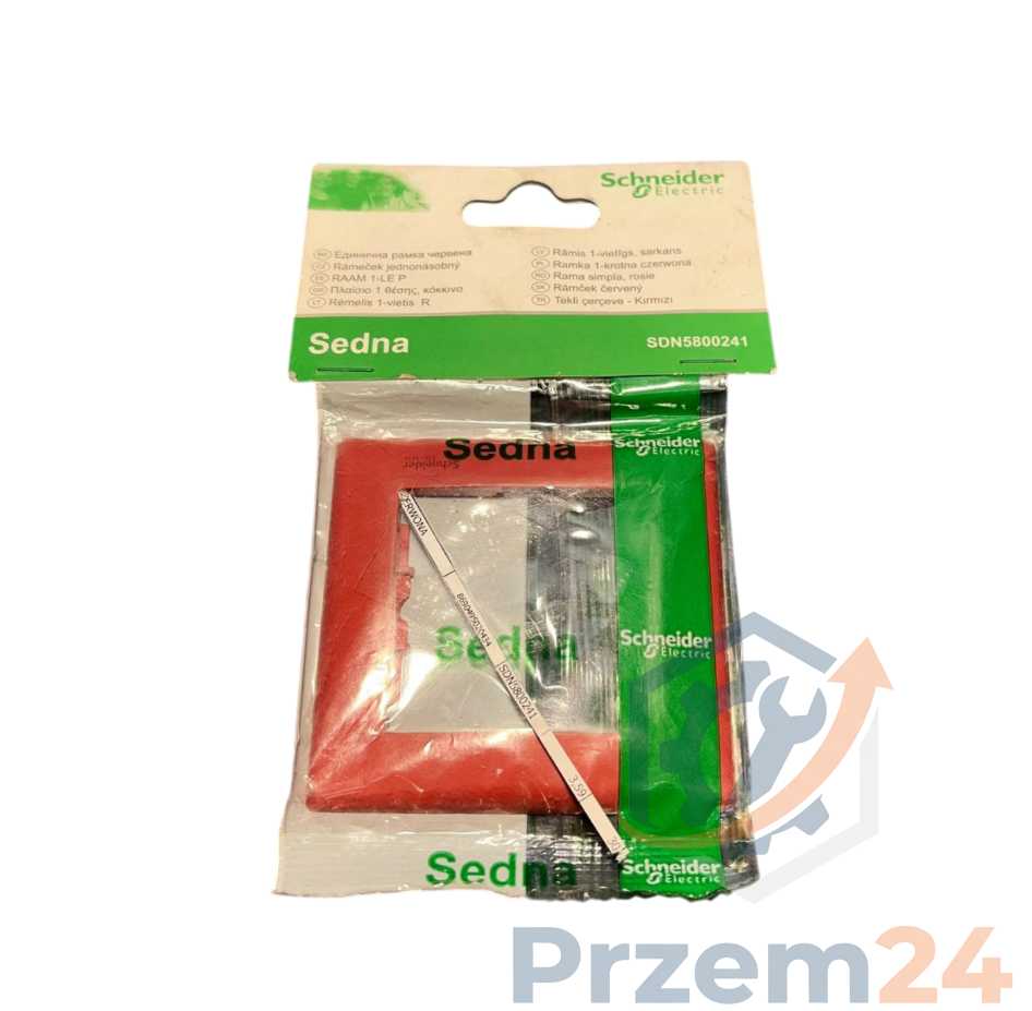 Schneider-SDN5800241-Sedna,-ramka-1krotna,-czerwona