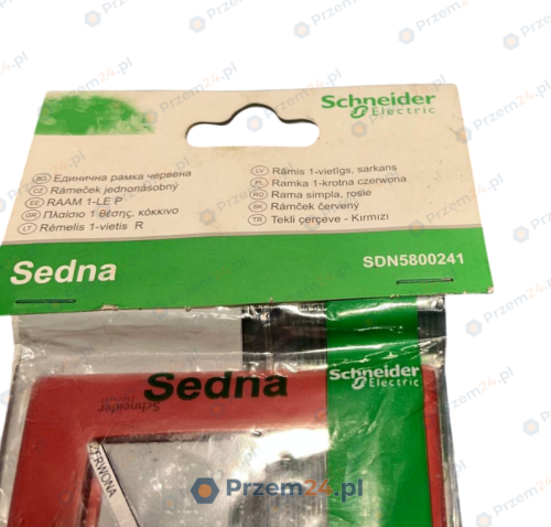 Schneider-SDN5800241-Sedna,-ramka-1krotna,-czerwona-2