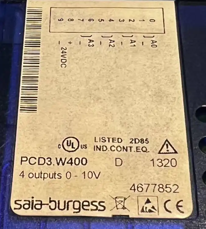 Saia-Burgess-PCD3.W400-Moduł-wyjść-analogowych-4-wyjścia-010V-4