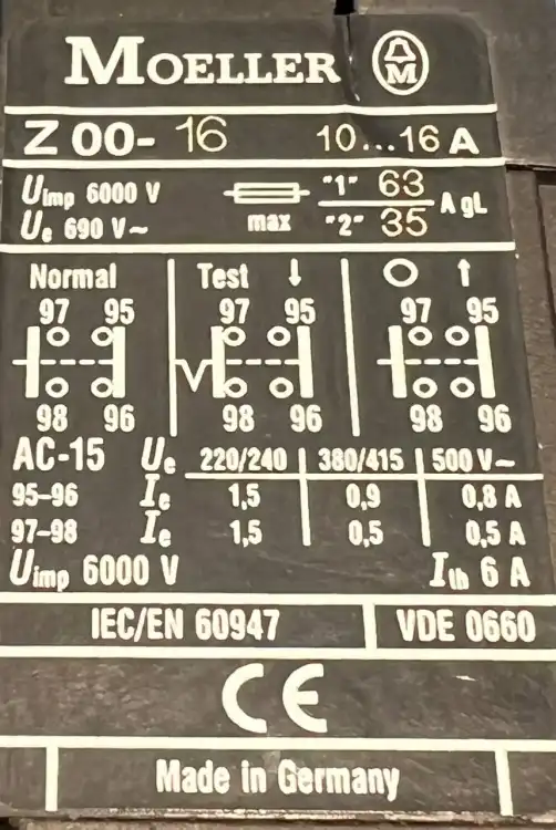 Moeller-Z0016-Z0016-Przekaźnik-termiczny-1016A-4