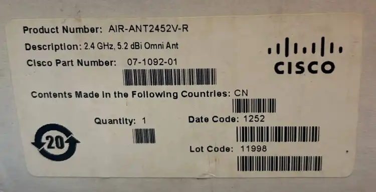 Cisco-AIRANT2452VR-07109201-Antena-sieciowa-2.4-GHz-5.2-dBi-3