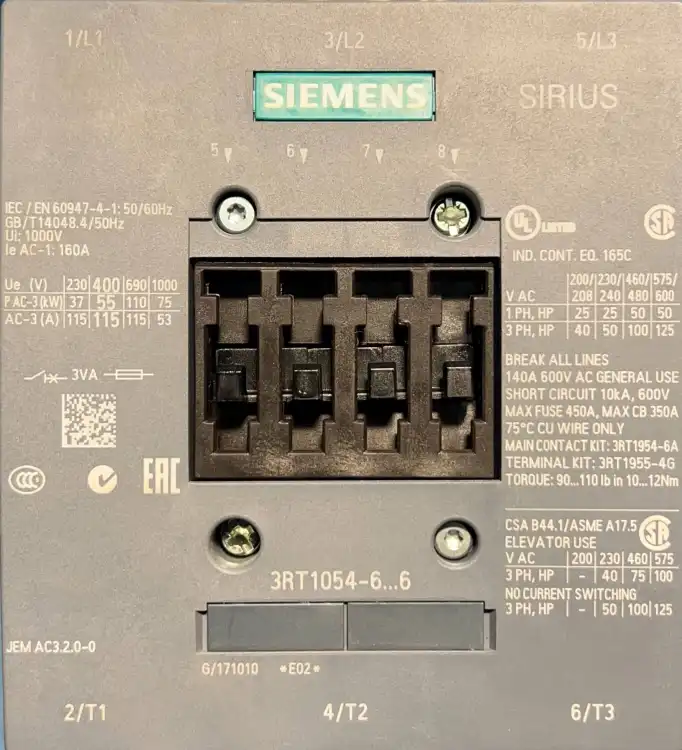 SIEMENS-3RT10546AP36-Stycznik-mocy-55KW-400V-AC3-6