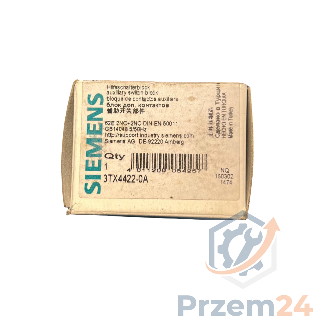 SIEMENS-3TX44220A-STYK-POMOCNICZY-62E-2NO+2NC-10A-240V