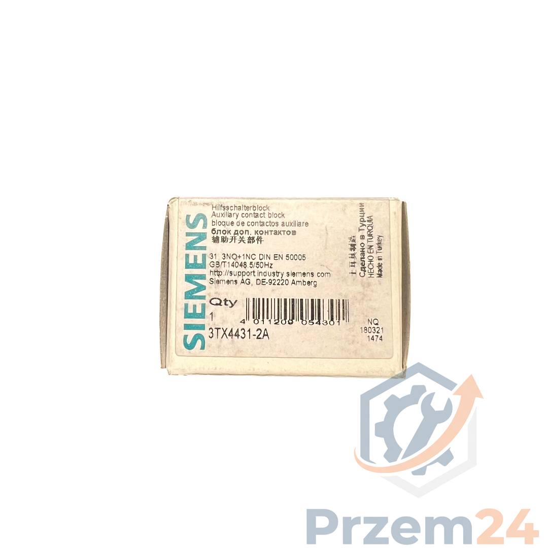 SIEMENS-3TX44312A-Styk-pomocniczy-3NO+1NC