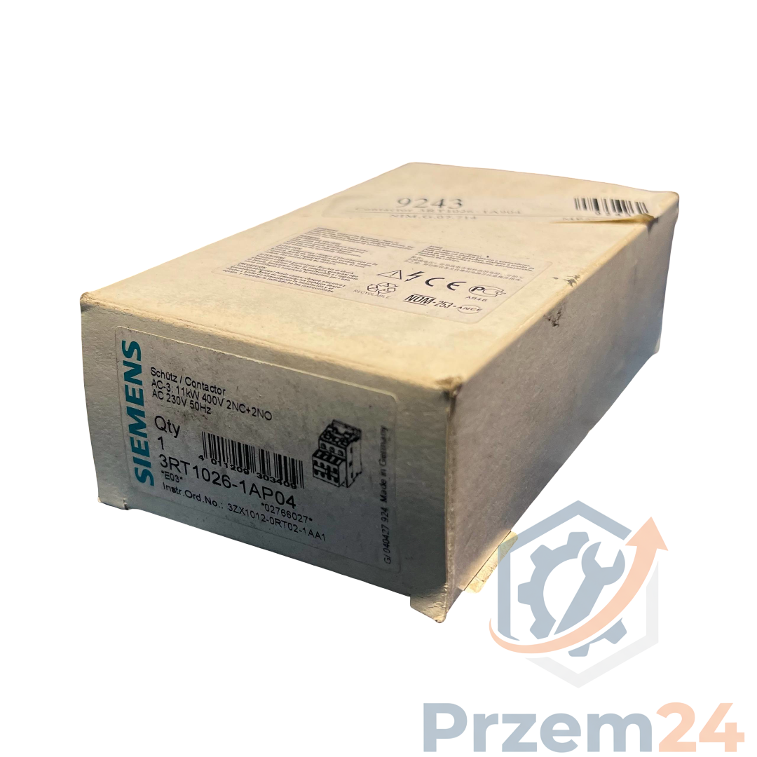 SIEMENS-3RT10261AP04-Stycznik-3biegunowy-2NC+2NO-230V-50Hz