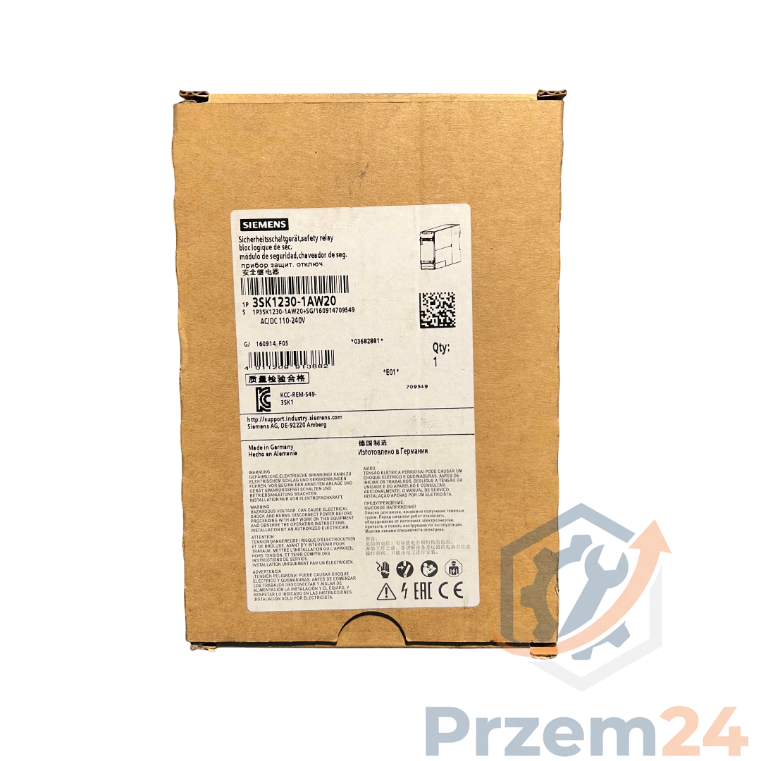 Siemens-3SK1230‑1AW20-Zasilacz-do-przekaźnika-bezpieczeństwa-AC-DC-110240V
