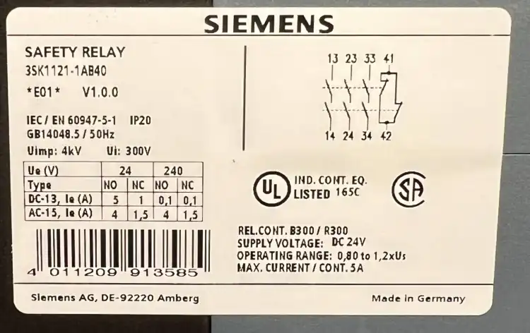 SIEMENS-3SK11211AB40-Przekaźnik-bezpieczeństwa-24V-3