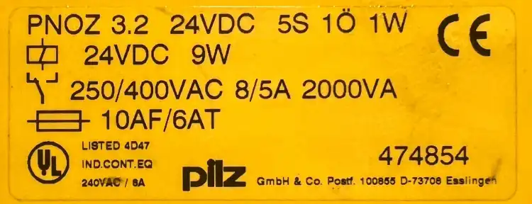 PILZ-474854-PNOZ-3-PNOZ-3.2-24VDC-5S-1O-1W-Przekaźnik-bezpieczeństwa-4