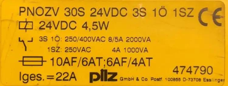 PILZ-474790-PNOZ-V-PNOZV-30S-24VDC-3S-1O-1SZ-Przekaźnik-bezpieczeństwa-4