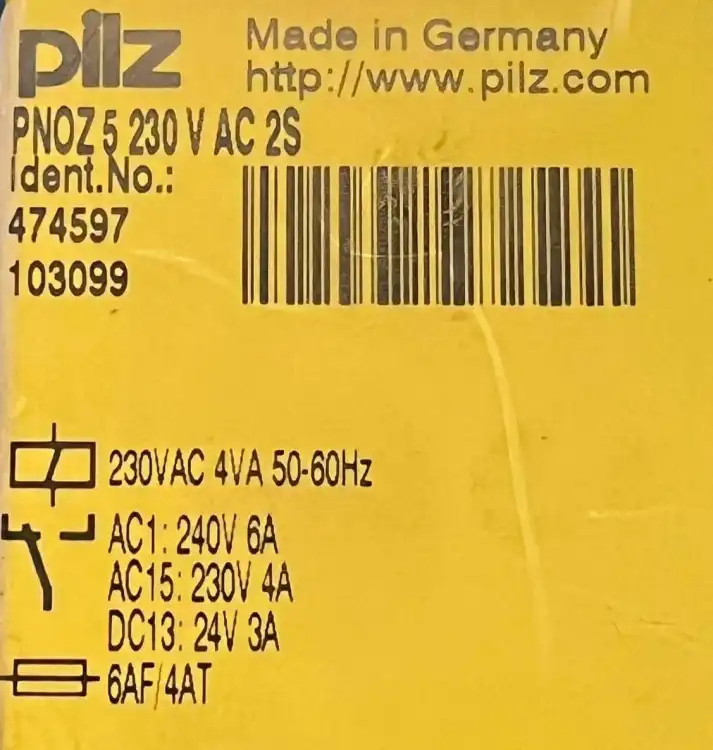 PILZ-474597-PNOZ-5-PNOZ5-230-V-AC-2S-Przekaźnik-bezpieczeństwa-4