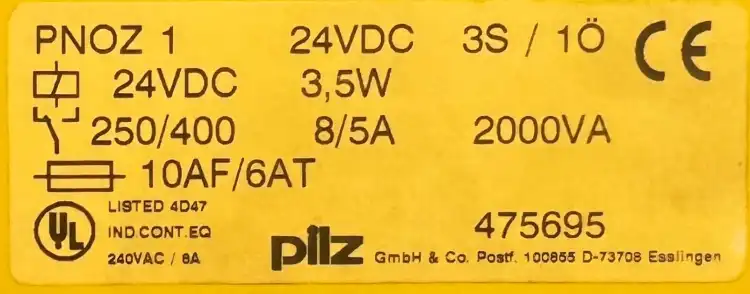 Pilz-475695-PNOZ-1-PNOZ1-24VDC-3S-1O-Przekaźnik-bezpieczeństwa-4