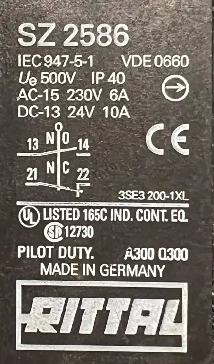 Rittal-SZ-2586-SZ2586-3SE3-2001XL-Wyłącznik-krańcowy-DC13-24V-3