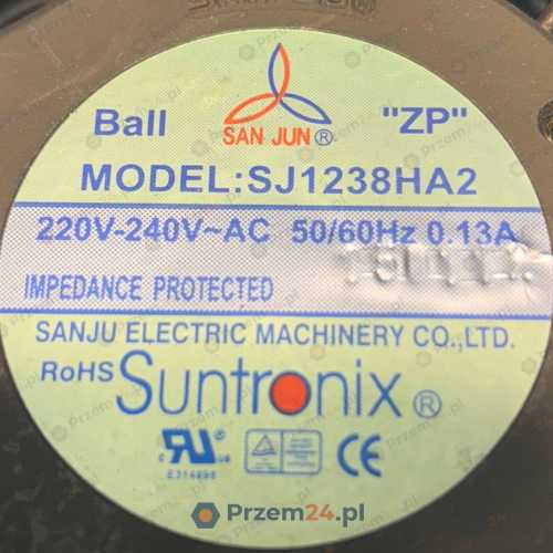 Suntronix-SJ1238HA2-Wentylator-osiowy-220V240-V-AC-50-60Hz-0.13A-2