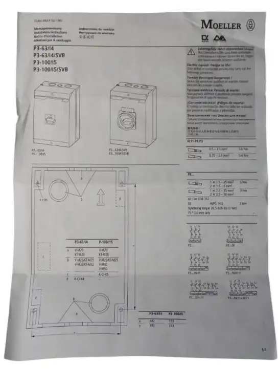 Moeller-(EATON)-P3100-I5-SVB-N-Przełącznik-izolacyjny-6
