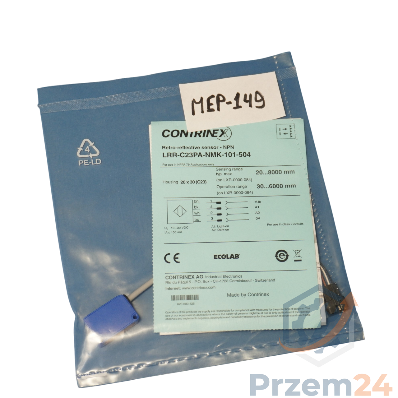 Contrinex-LRRC23PANMK101504-Czujnik-retrorefleksyjny