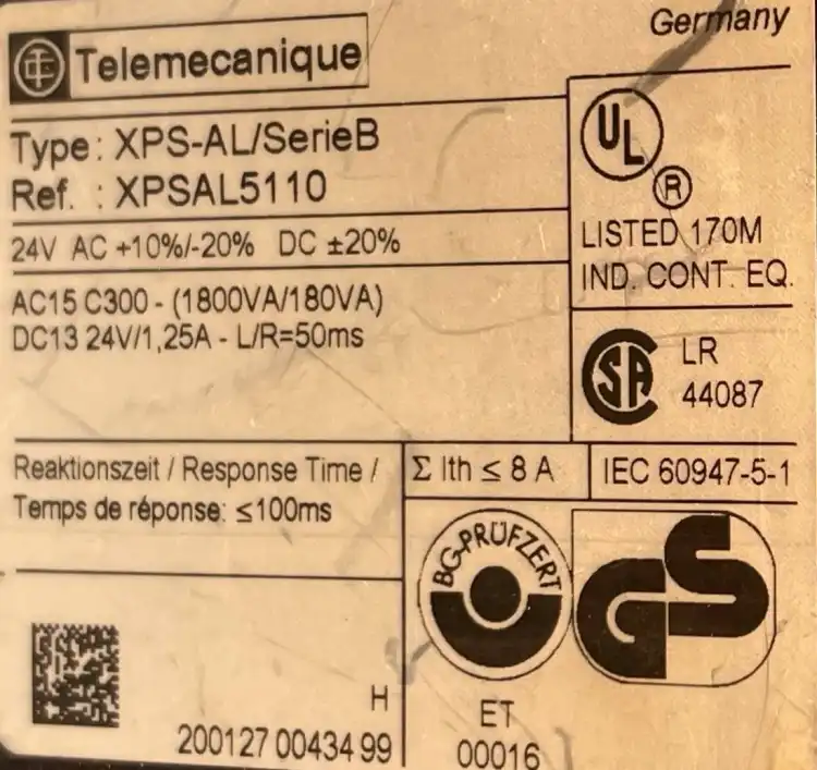 Telemanique-XPSAL-Serie-B-XPSAL5110-Przekaźnik-bezpieczeństwa-24V-AC-4