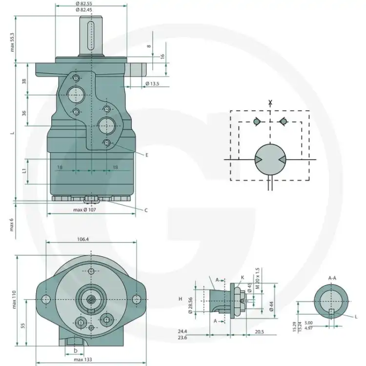 WHITE-151-0208-OMR-125-Silnik-hydrauliczny-2