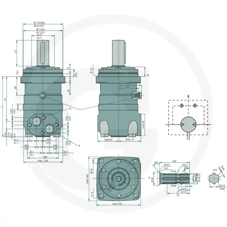 WHITE-151B3022-OMT-400-Silnik-hydrauliczny-wałek-PTO-2