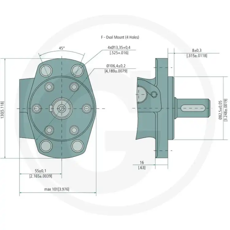 M+S-MPF-100-Silnik-hydrauliczny-D=32mm-3