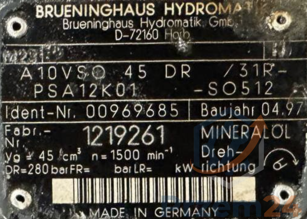 Brueninghaus-A10VSO-45-DR-31R-PSA12K01-SO512-(0096985)-Pompa-hydrauliczna