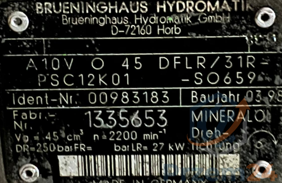 Brueninghaus-A10V-O-45-DFLR-31R-PSC12K01-SO659-(R910983183)-Pompa-hydrauliczna