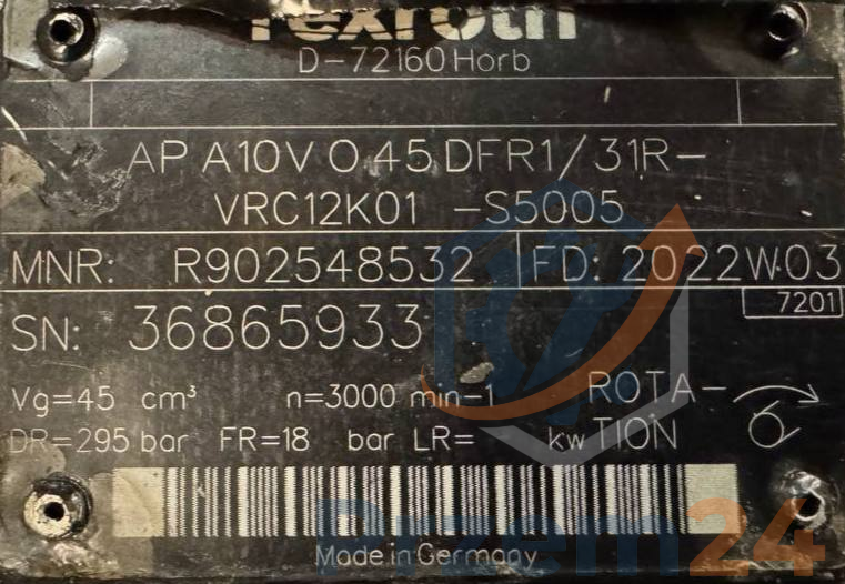 Rexroth-AP-A10V-O-45-DFR1-31R-VRC12K01-S5005-(R902548532)-Pompa-hydrauliczna