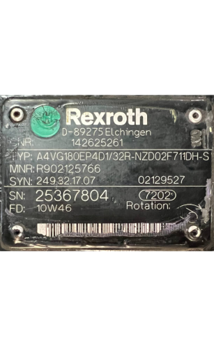Rexroth-Noell-A4VG180EP4D1-32R-NZD02F711DH-S-(R902125766)-Pompa-hydrauliczna