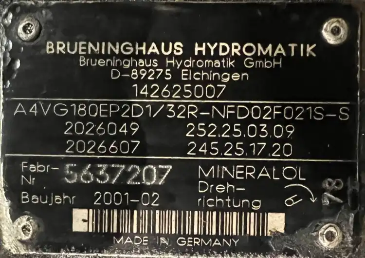 Brueninghaus-A4VG180EP2D1-32R-NFD02F021S-S-(2026049-2026607)-Pompa-hydrauliczna