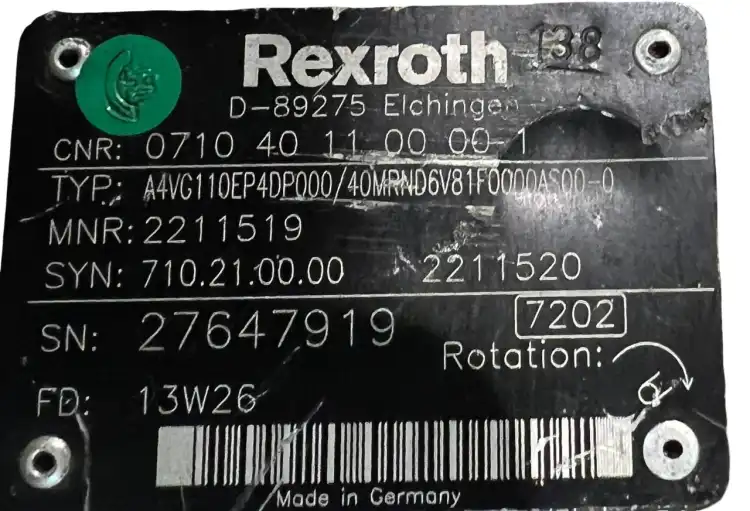 Rexroth-A4VG110EP4DP000-40MRND6V81F0000AS00-0-(R902211519)-Pompa-hydrauliczna