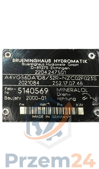 Brueninghaus-A4VG56DA1D8-32R-NZC02F023S-2204247501-Pompa-do-TEREX-SF-50U