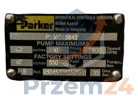 Parker-P2060S3843-Pompa-hydrauliczna-350-bar-2800-RPM