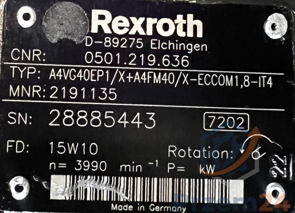 Rexroth-A4VG40EP1-X+A4FM40-X-ECCOM1,8-IT4-(2191135)-Pompa-hydrauliczna