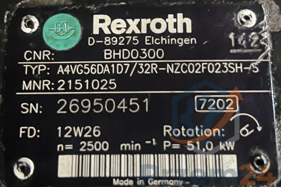Rexroth-A4VG56DA1D7-32R-NZC02F023SH-S-(2151025,-BHD0300)-Pompa-Hydrauliczna
