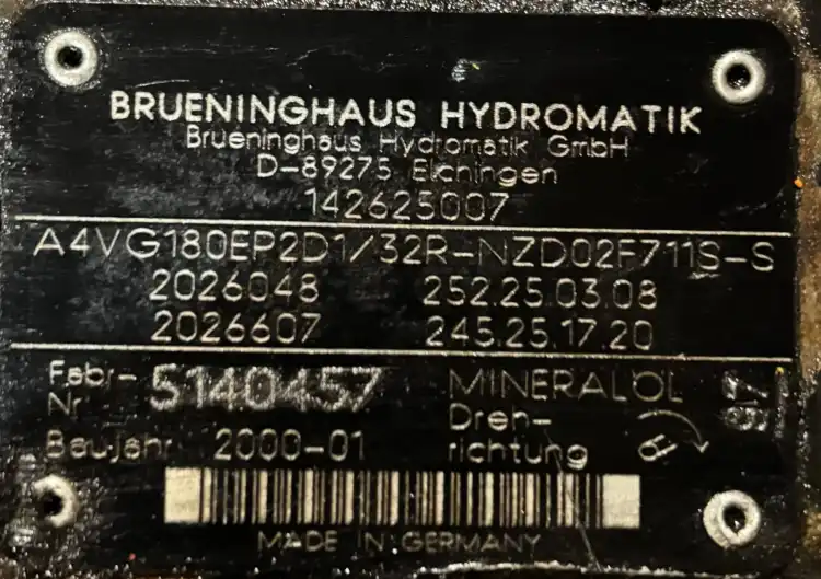 Brueninghaus-A4VG180EP2D1-(R902026048,-R902026607)-Pompa-hydrauliczna-Terex