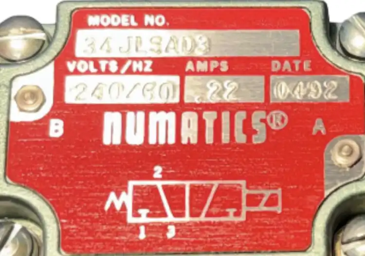 Numatics-34JLSAD3-Elektrozawór-240-Volt-60HZ-.22-AMPS-4
