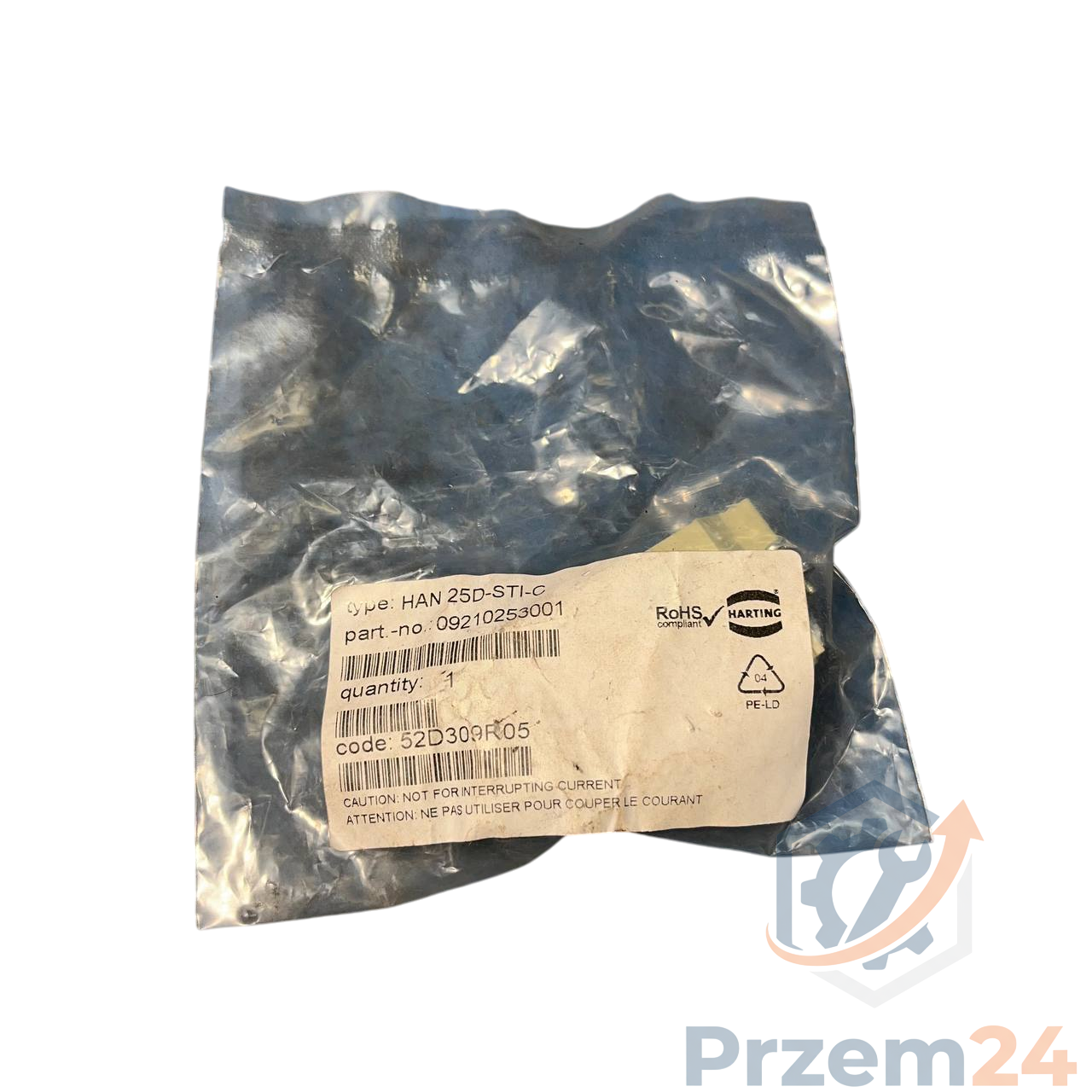 Harting-09210253001-25D-STI-C-Złącze-zaciskane-(wkład)-25+PE-męskie