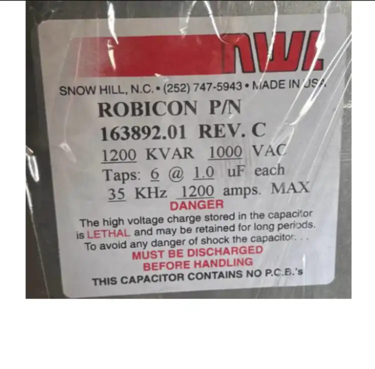 NWL-Robicon-163892.01-16389201-Kondensator-1200-KVAR-1000VAC-35KHz-3