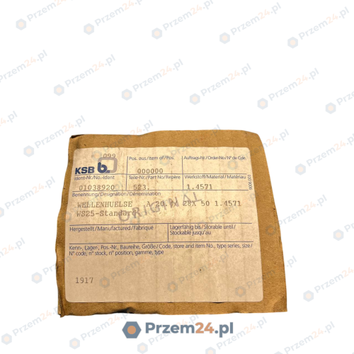 KSB-01038920-Tuleja-wału-A-20X4-28X-50-1.4571-2