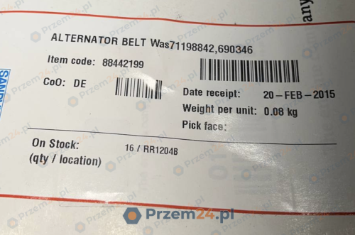 Sandvik-884-421-99-88442199-WAS71198842,690346-Pasek-alternatora-AXERA-2