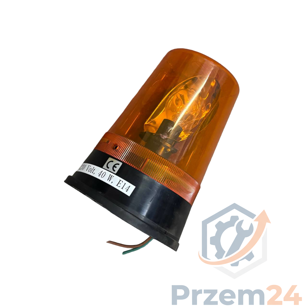 Pomarańczowa-lampa-ostrzegawcza-230Volt,-40W,-E14