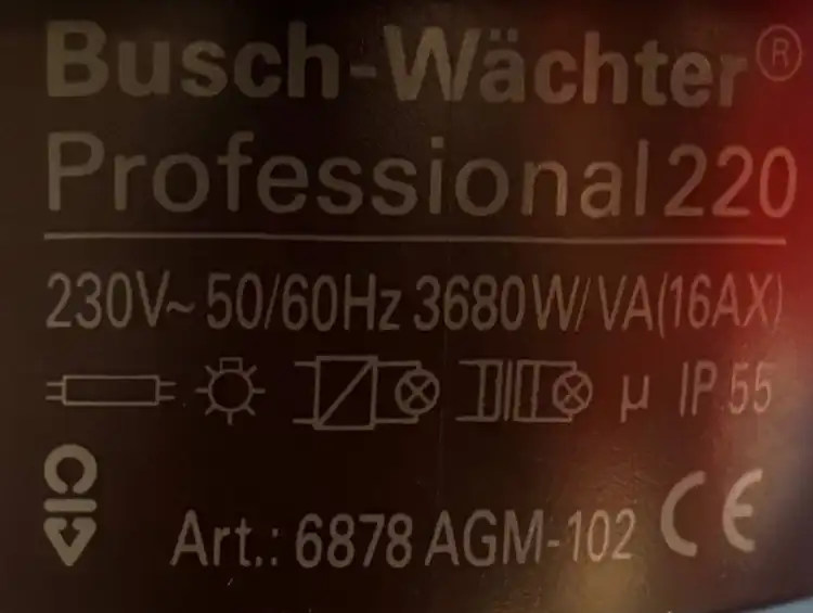Busch-Wächter-Professional-220-6878-AGM-102-Czujnik-ruchu-230V-50-60Hz-4