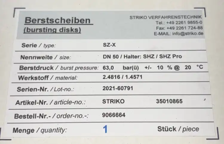 STRIKO-SZ-X-35010865-Membrana-Bezpieczeństwa-DN50-63-Bar-SHZ-SHZ-Pro-3