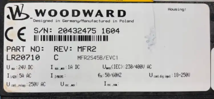 Woodward-MFR2-MFR2S45B-EVC1-LR20710-Sterownik-24V-DC-50-60Hz-niesprawny-5