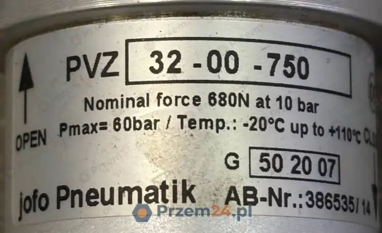jofo-Pneumatik-PVZ-32-00-750-Siłownik-pneumatyczny-60-bar-680N-4