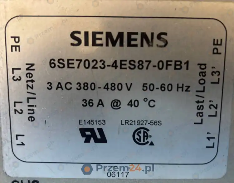 Siemens-6SE7023-4ES87-0FB1-Filtr-sieciowy-36A-50-60Hz-6